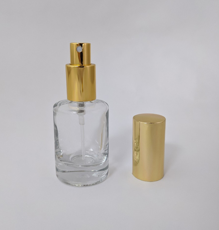 10ml 携带式金色喷雾圆柱厚底玻璃瓶