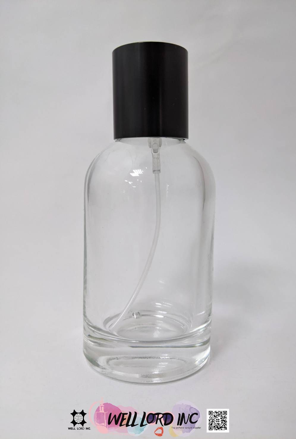 经典圆肩厚底封口式香水透明玻璃瓶