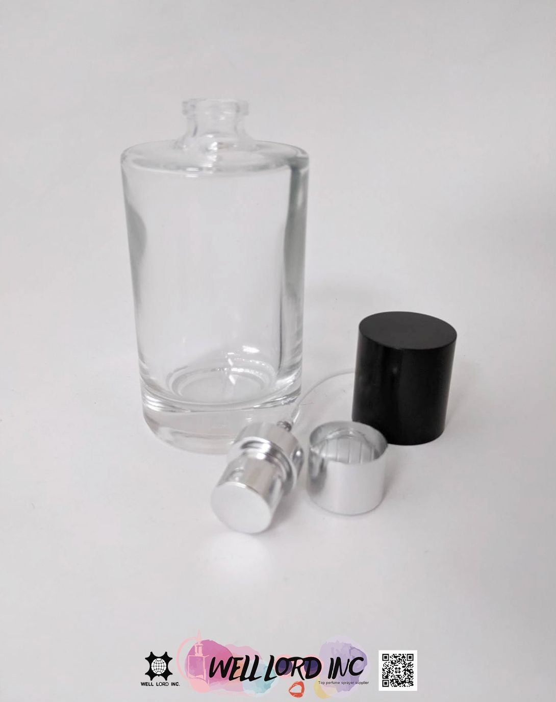 经典圆柱封口式香水玻璃空瓶