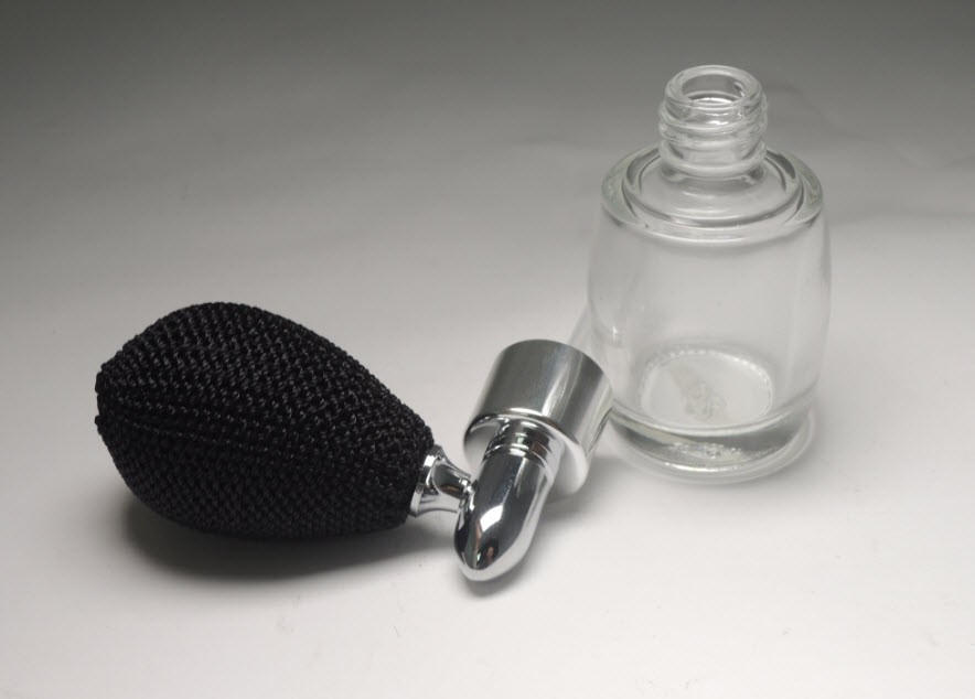 质感球喷头香水透明圆柱形玻璃瓶