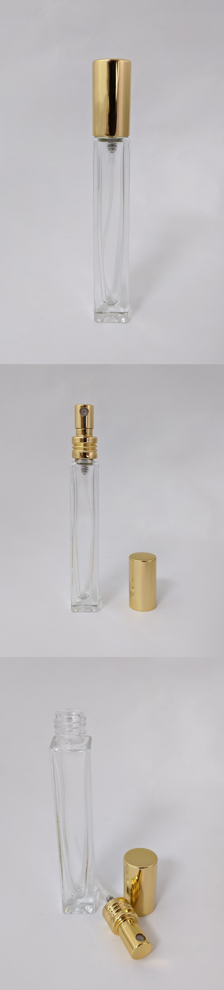 10ML方柱厚底玻璃瓶噴頭2