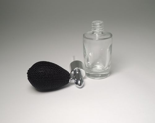 法式球噴頭透明香水玻璃圓柱瓶