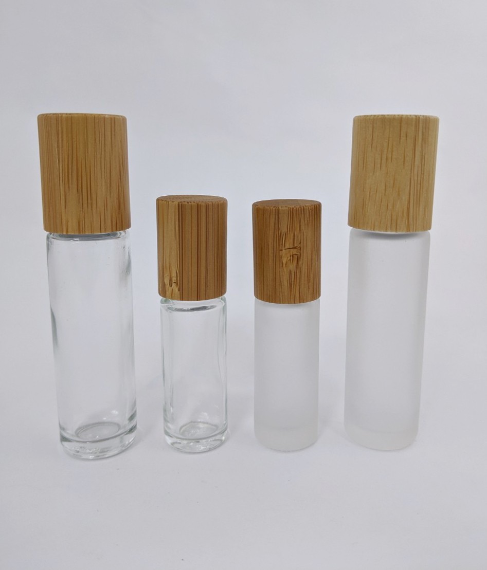 竹制盖透明精油空瓶