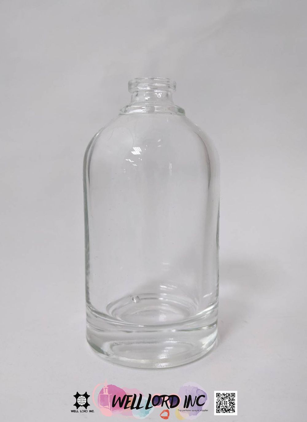 經典圓肩厚底封口式香水透明玻璃瓶