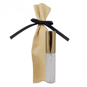 高級質感金色絲綢小袋附10ml 攜帶式金色噴霧圓柱玻璃空瓶